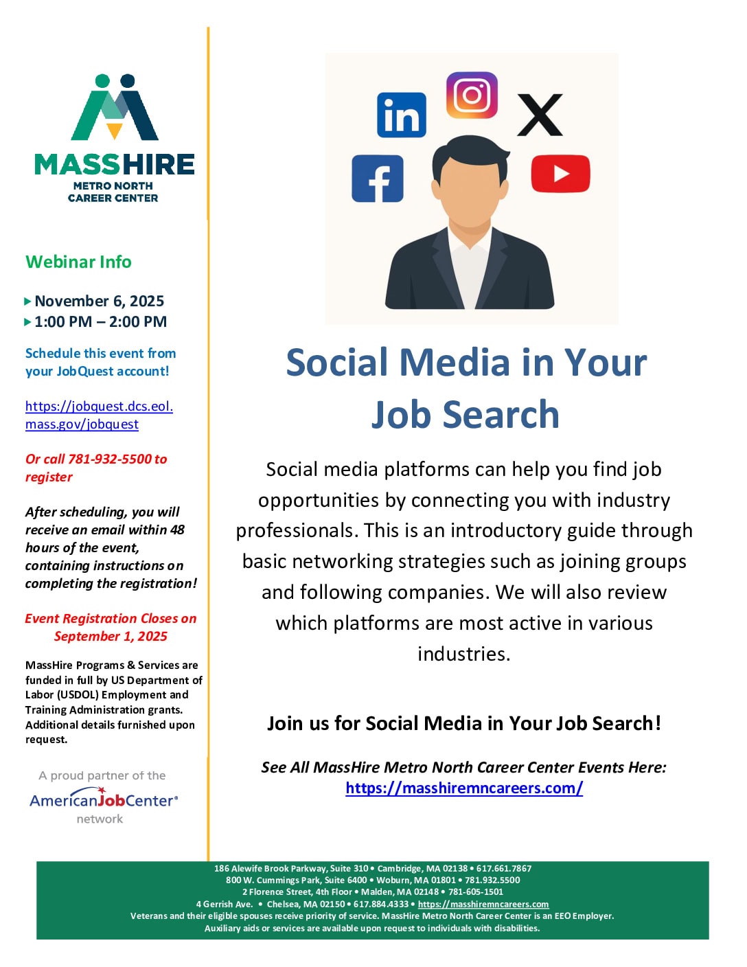 Social Media in Your Job Search – flyer – virtual – 20251106